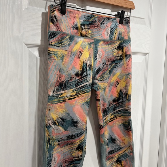 Athleta Girl * Simone Biles Abstract Patterned Leggings with Inside Drawstring - Picture 2 of 7